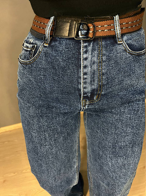 Джинси жіночі Vanver 8230 палаццо широкі з ременем сині, синій, 31, 31, 83 см, 110 см Київ - фото 3