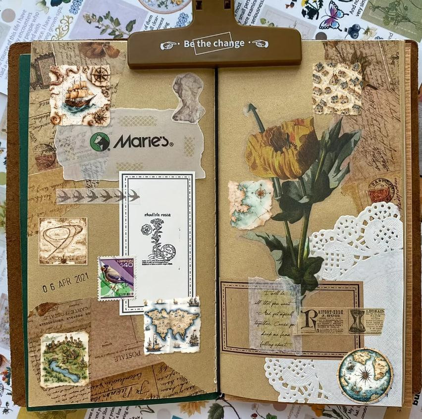 Винтажные географические наклейки с картой и компасом, стикерпак карты мира, набор 50 шт. Киев - изображение 4