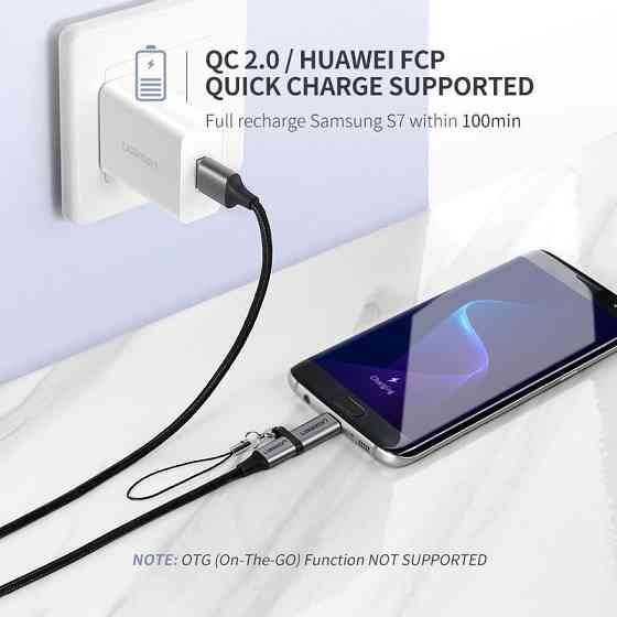 Переходник-адаптер USB Type-C к microUSB Ugreen US282 (Серый) Николаев