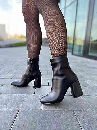 SANTINI Черевики жіночі SANTINI чорні натуральна шкіра висота 14см каблук 8см (01245-11) Коломыя
