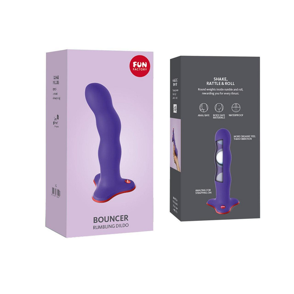 Фаллоимитатор Fun Factory BOUNCER, фиолетовый, шарики внутри, эффект вибрации, диаметр 3,9 см Sex Aura Киев - изображение 7