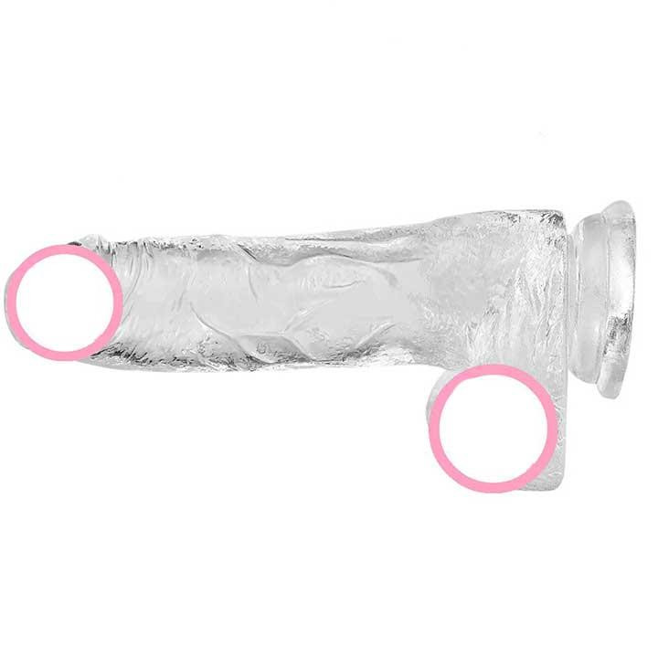 Гнучкий фалос на присосці - 18x13x3.5 см - Прозорий Вінниця - фото 2