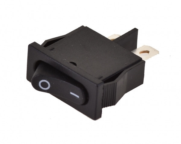 Перемикач KCD1-101-12, ON-OFF, 6А (2pin), 250V, чорний Полтава - фото 1