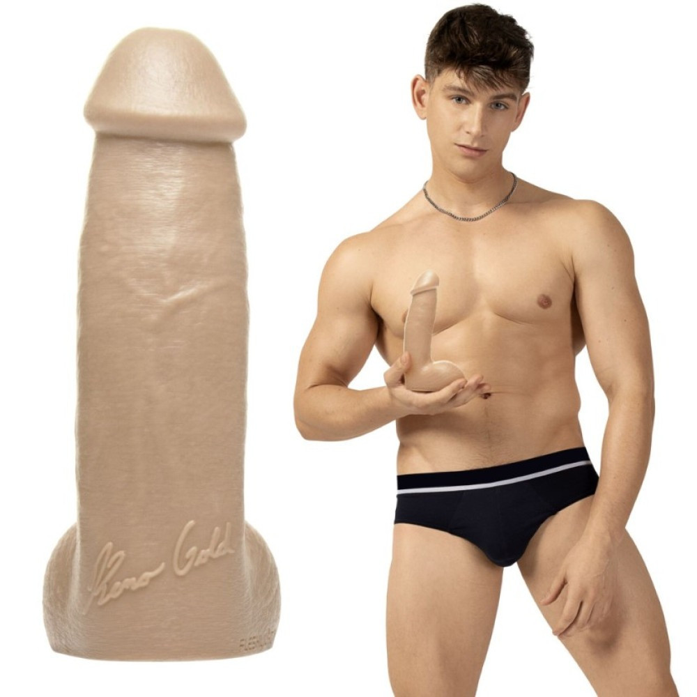 Фалоімітатор реалістичний Fleshjack Boys Reno Gold Dildo (RP), бежевий, 17.8 см х 4.6 см Sex Aura Київ - фото 2