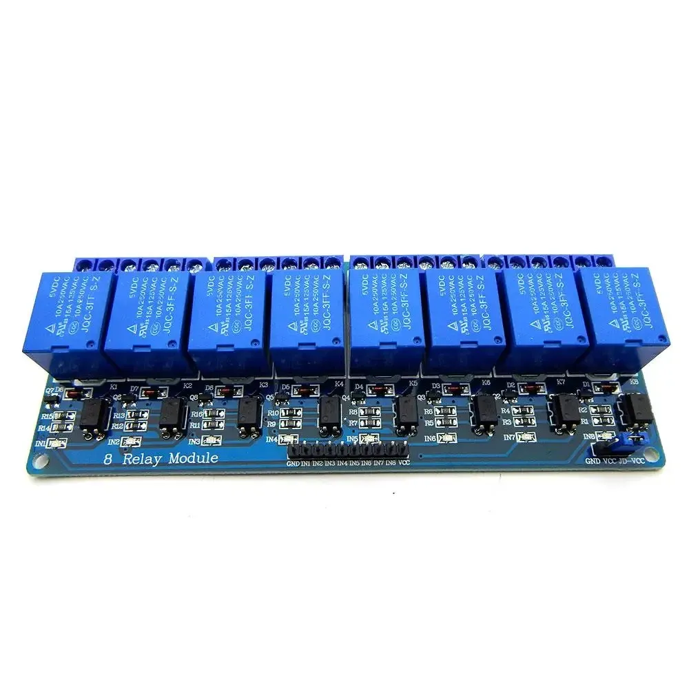 8-канальний релейний модуль 5В для Arduino та DIY проектів Київ - фото 1