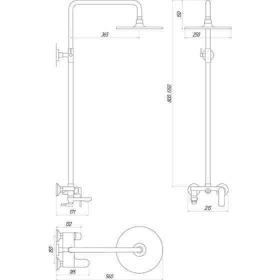 Душевая система Globus Lux GLA-0002N-10-BB (000021921) Киев