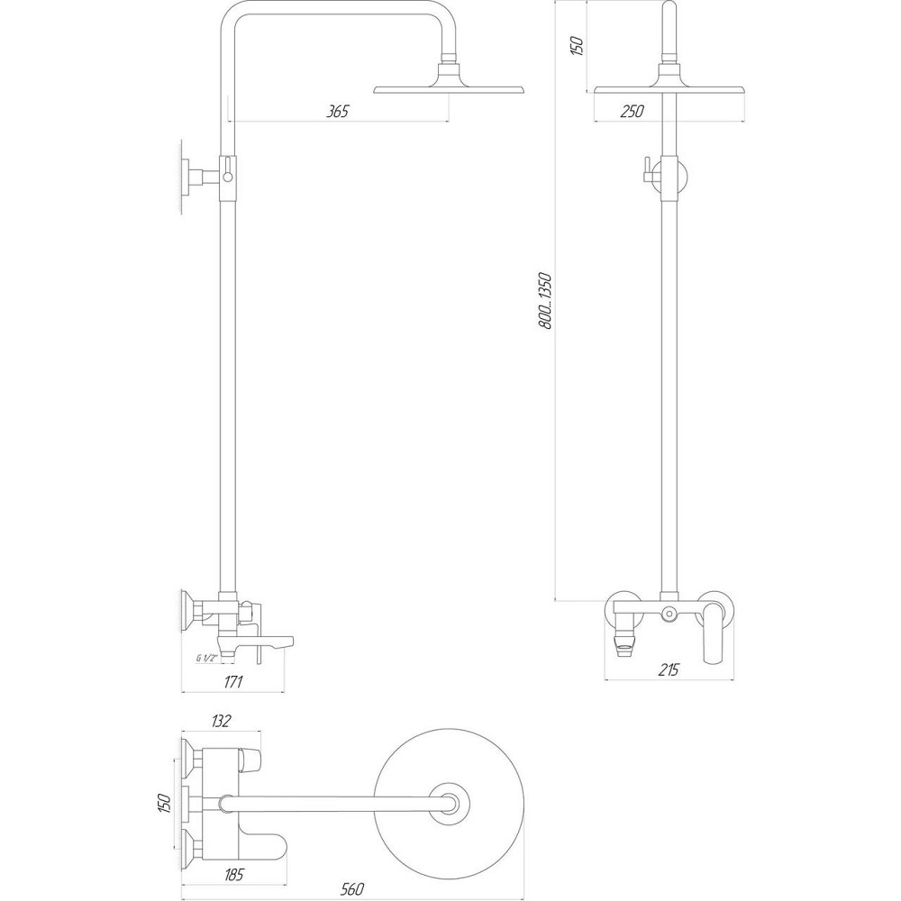 Душевая система Globus Lux GLA-0002N-10-BB (000021921) Киев - изображение 5