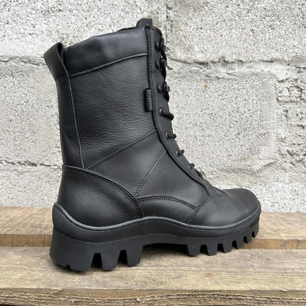 Военные мужские берцы демисезонные черные, крепкие кожаные тактические берцы прошить и проклеенные Львов - изображение 5