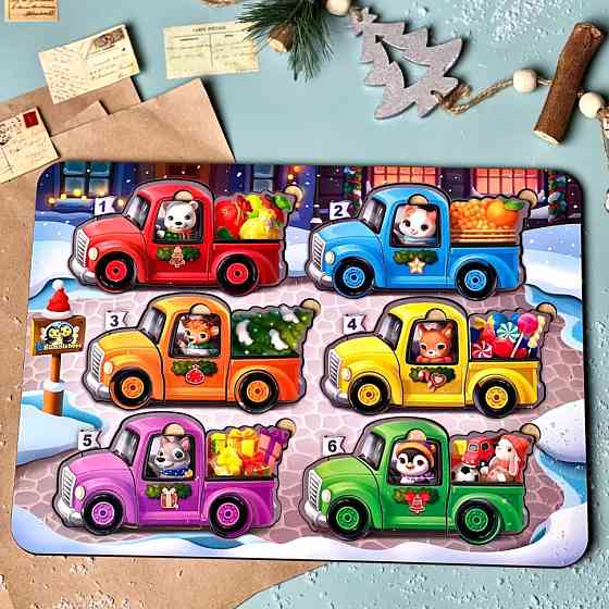 Деревянная игра с карточками 