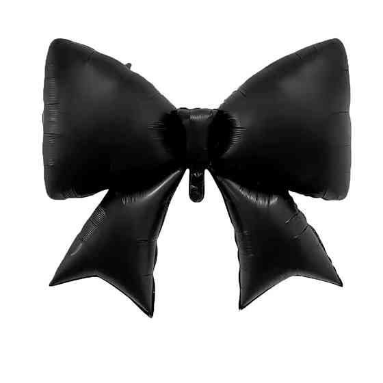 Бант воздушный шарик 90 см чёрный фольгированный декор для праздника, фотозона, baby shower Киев