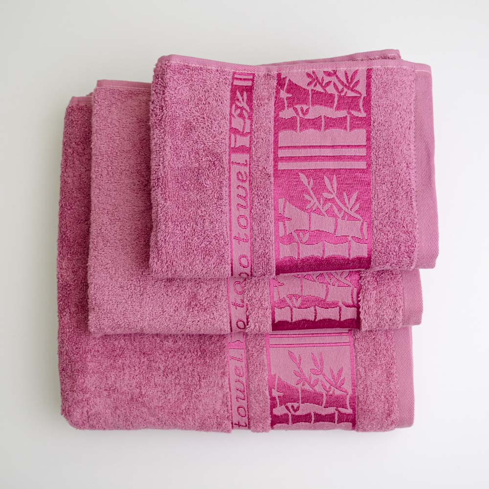 Набор полотенец для ванной 3шт GM Textile 40х70см, 50х90см, 70х140см BambooN 450г/м2 (Пудровый) Сумы - изображение 3