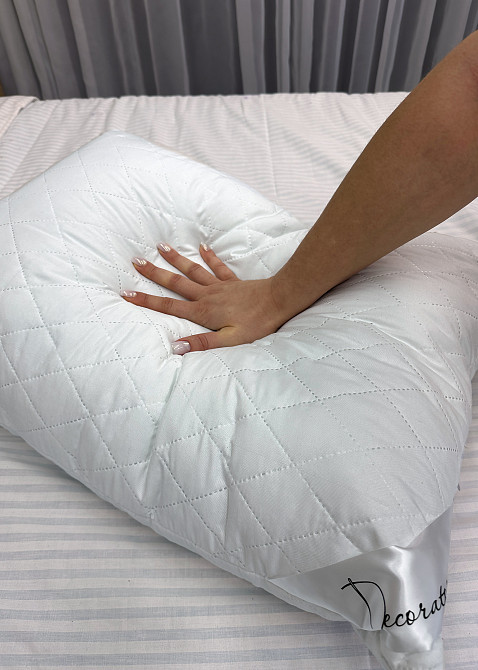 Подушка для сну гіпоалергенна Decorator Ultra Sonic 50x70х20 см, колір білий (84-123) Київ - фото 4