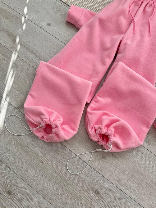 Жіночий повсякденний теплий костюм двосторонній Фліс Рожевий 3, 42/44 Одеса - фото 4