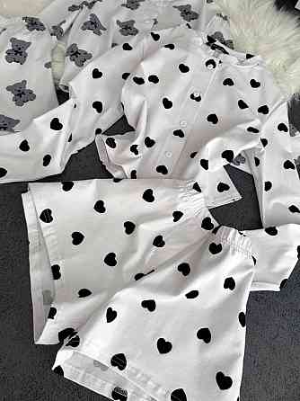 Женская стильная домашняя принтованная пижама качественный кулир Одесса