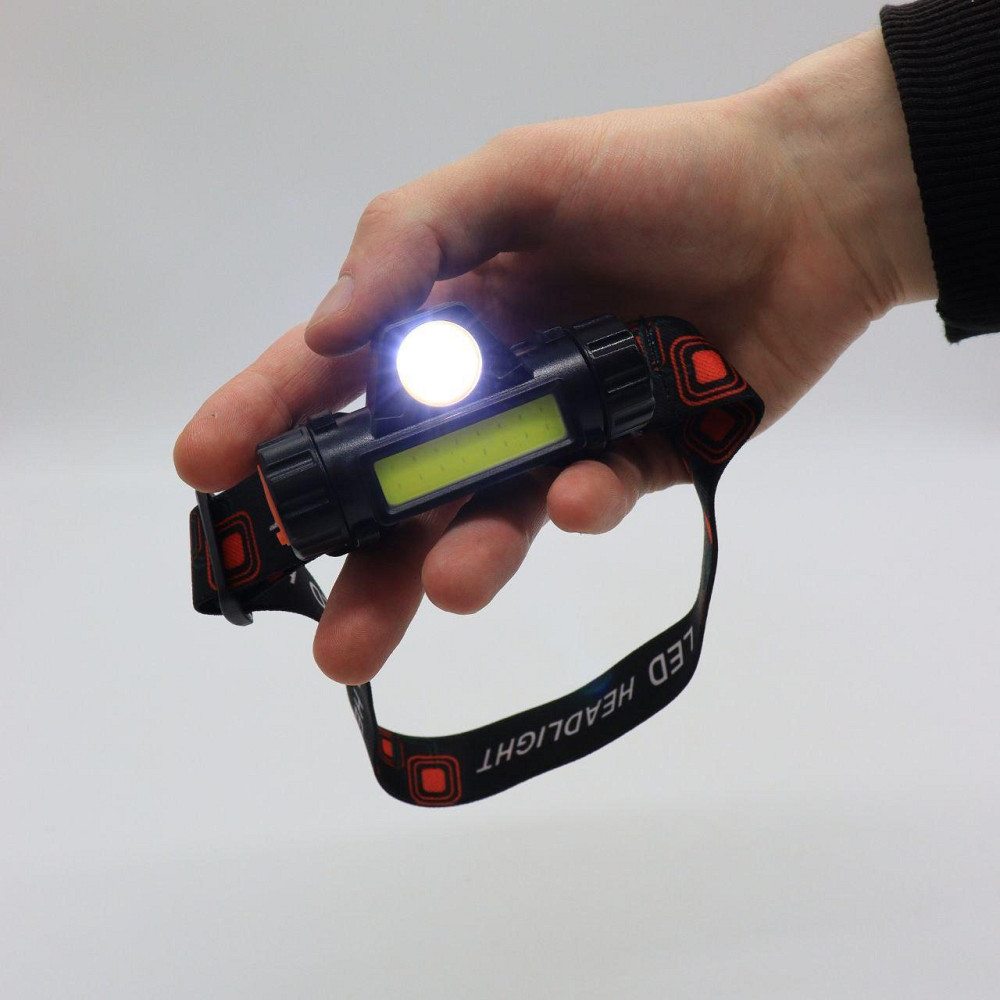 Налобний LED ліхтар 2в1 BL-8101 XPE+COB, з USB / Потужний акумуляторний ліхтарик на голову з магнітом Київ - фото 7