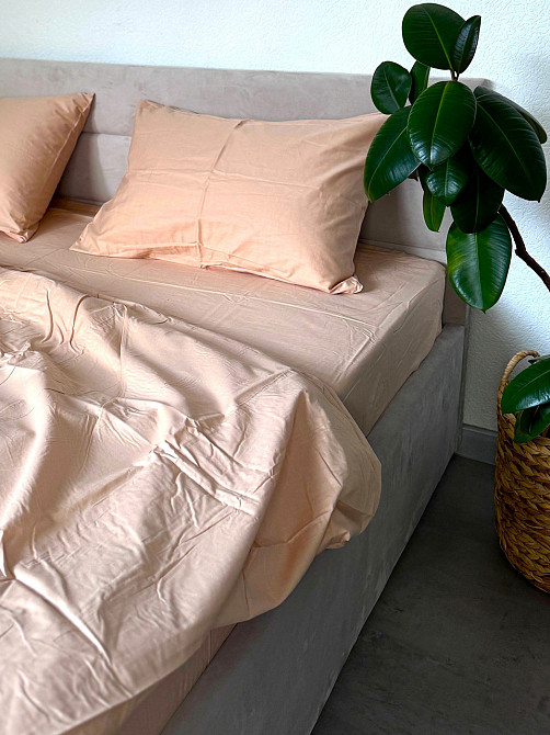 Ecotton Комплект постільної білизни Ecotton полуторний 150х215 см однотонний бежевий (159А) Киев - изображение 1