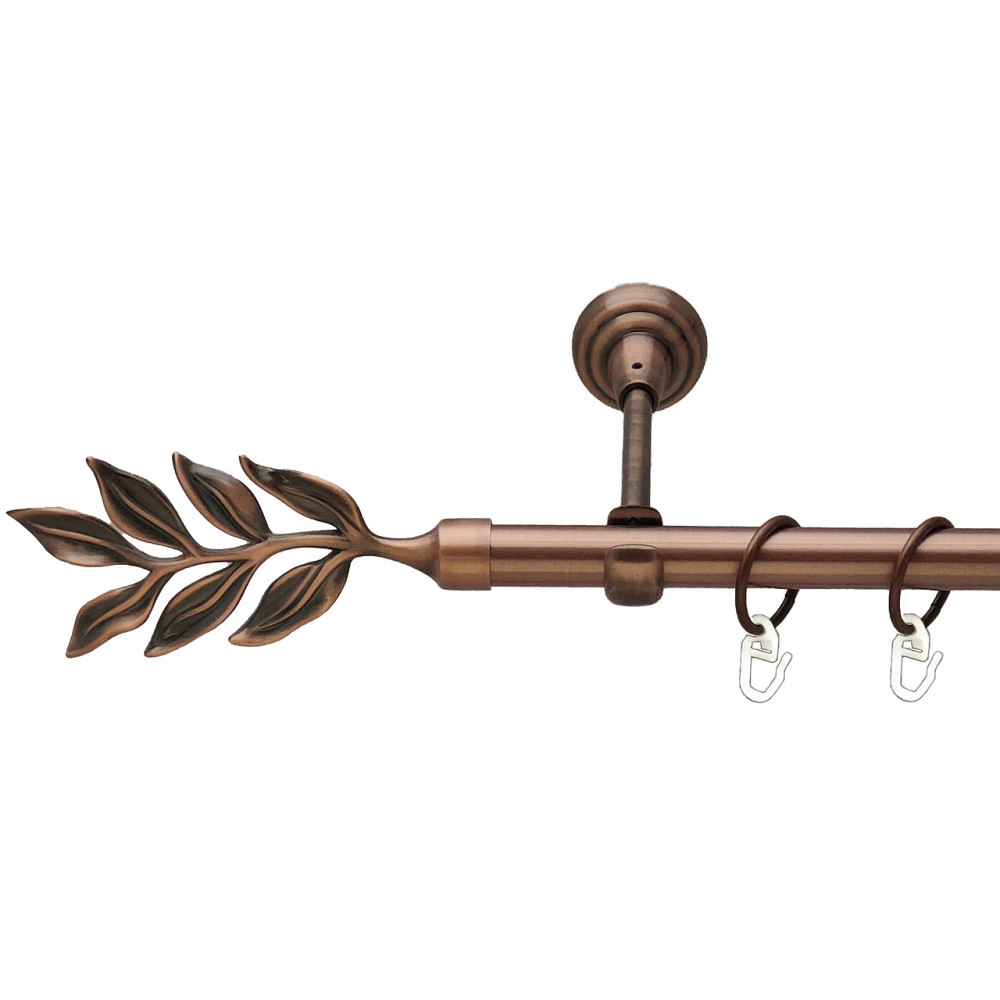 Карниз Orvit Лавр металевий однорядний відкритий Мідь 19 мм 160 см (00-00011694) Львів - фото 1