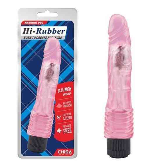 Вібратор - Hi-Rubber 8.8" Dildo Pink Sex Aura Київ