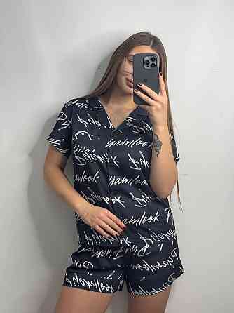 Піжама жіноча з сатину з шортами і сорочкою Pijamlook XL-2XL Харків