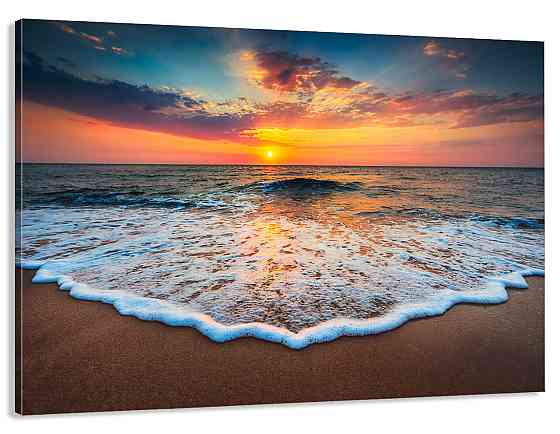 Картина холст в гостиную / спальню   Морські хвилі    MLP_39 50x100 см Киев