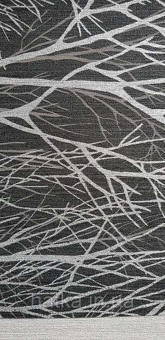 Обои виниловые на флизелине горячего тиснения Sintra Atmosphere метровые деревья ветки черные серые 512050 Киев - изображение 3