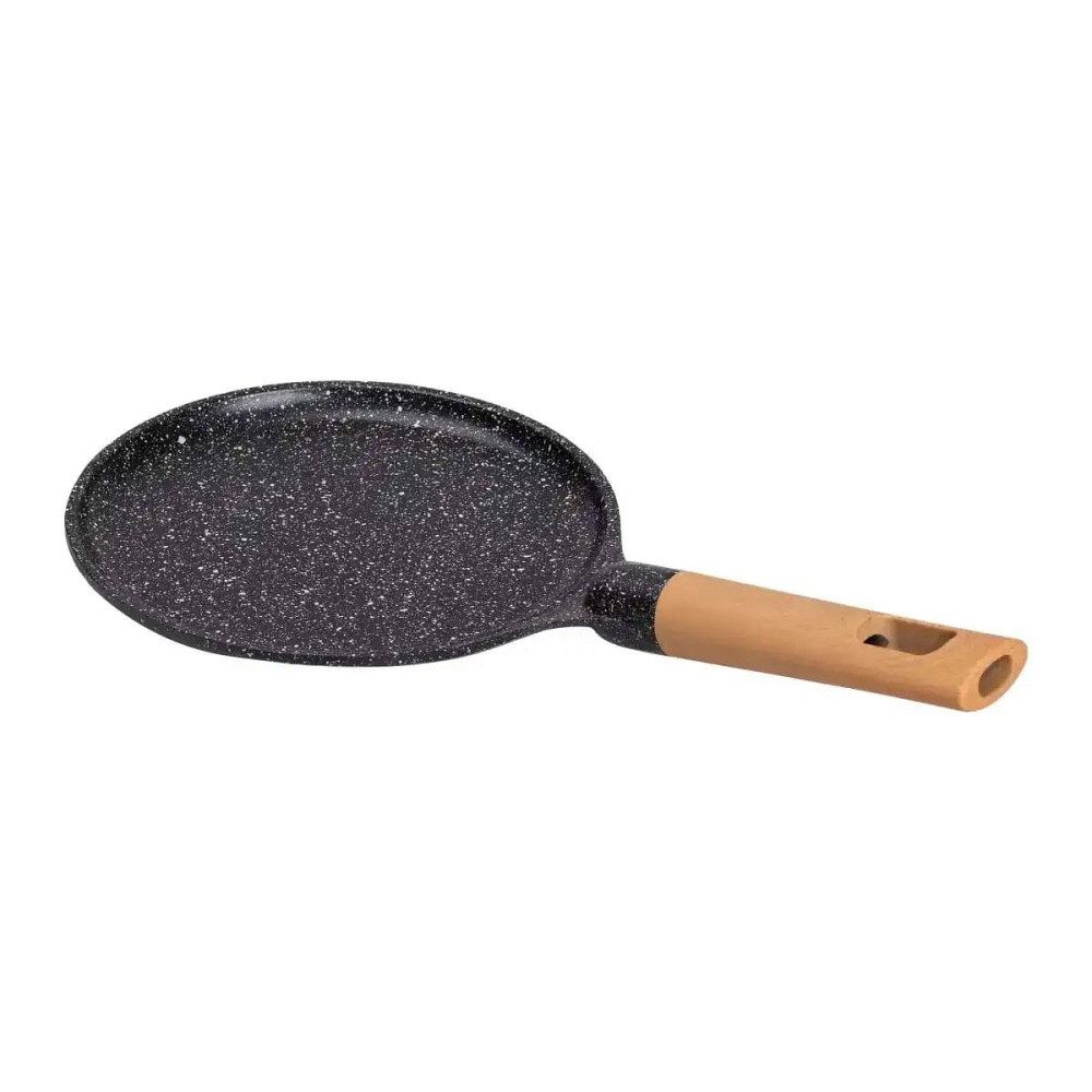 Алюмінієва млинна сковорода з мармуровим антипригарним покриттям Ø 20 см, товсте дно MGC Black HP-4-426B Київ - фото 3