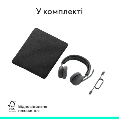 Наушники Logitech Zone Wireless 2 ES Graphite (981-001503) Вінниця - фото 5