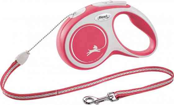 Повідець-рулетка Flexi New Comfort S трос 5м до 12 кг (Червоний) Вінниця