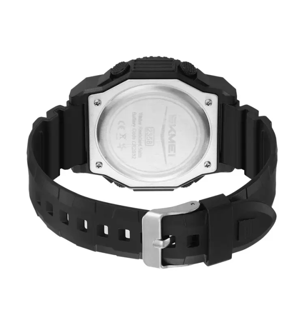 Часы мужские наручные на солнечной батарее Skmei 2358 solar (Черный с черным) Винница - изображение 8