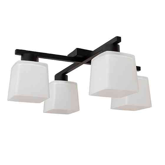 Люстра потолочная на четыре плафона MSK Electric Sakura под лампы Е27 черная NL 16510-4 BK Одесса