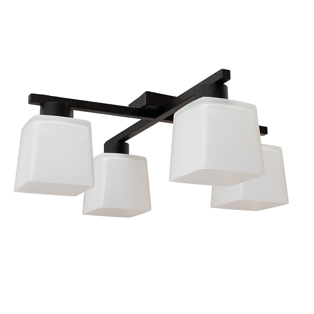 Люстра потолочная на четыре плафона MSK Electric Sakura под лампы Е27 черная NL 16510-4 BK Одесса - изображение 1