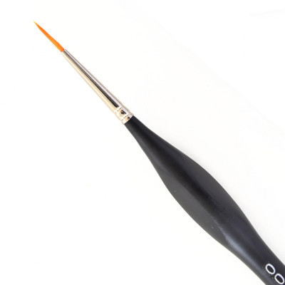 Кисточка для рисования Santi синтетика Sensation, короткая ручка с изгибом, круглая, №00 (310768) Винница - изображение 2