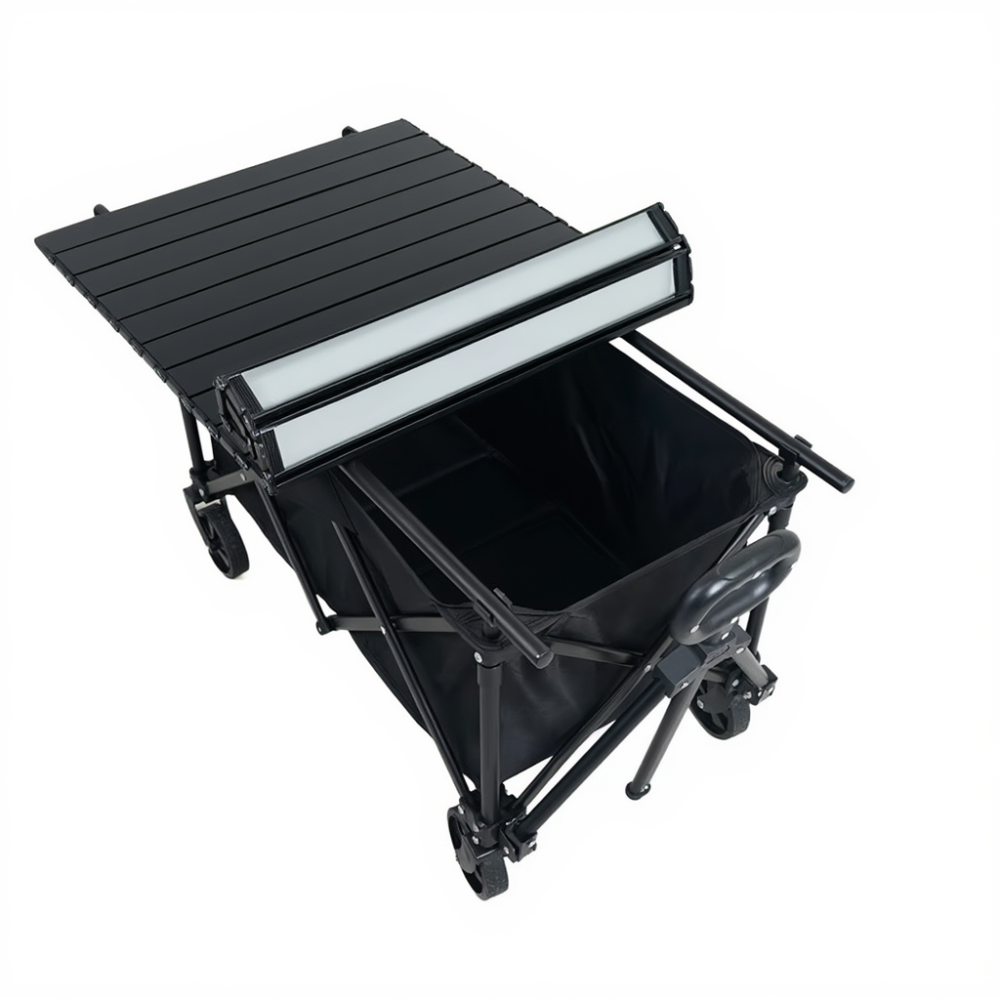 Стільниця для кемпінгового візка 78×45 см, складна, для відпочинку на природі, пікніка, риболовлі, залізна, під обідню зону, чорна Кам'янець-Подільський - фото 5