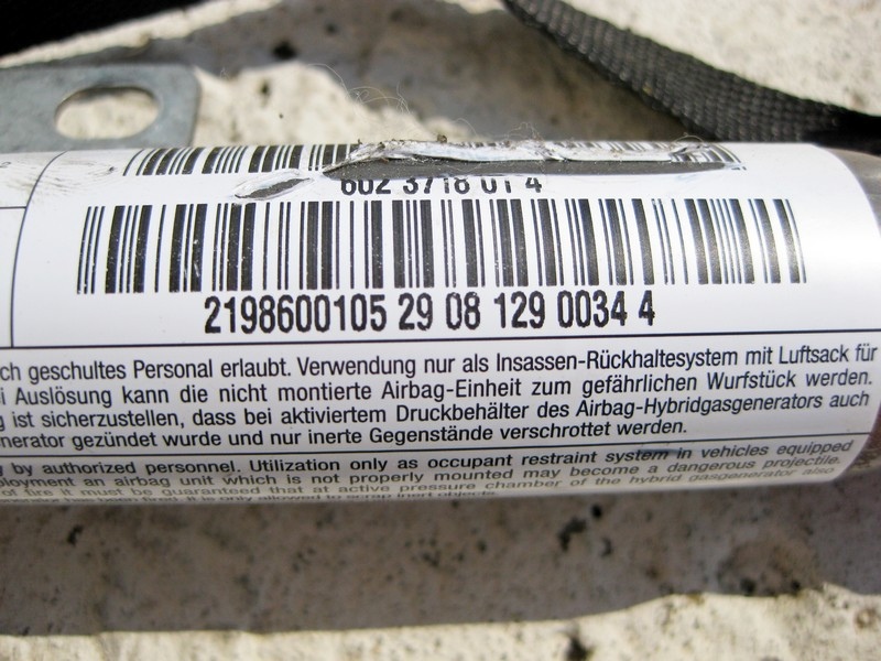 Mercedes-Benz  A2198600105 Ліва стельова подушка безпеки CLS C219 Одеса - фото 3