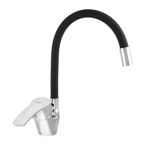 Змішувач для кухні Zerix YUB 279 с чорним гнучким виливом   ( ZX0439 ) 24461 Харьков