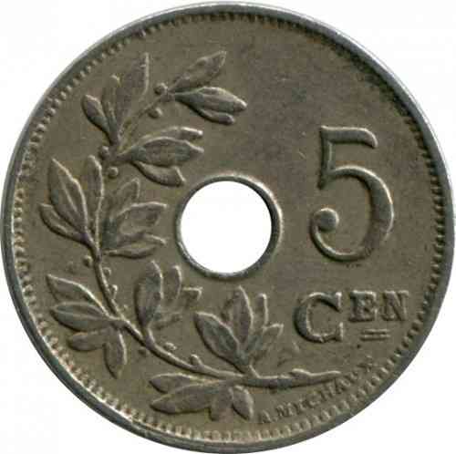 25 сантимів. 1920 рік, Бельгія. (Belgique) Полтава