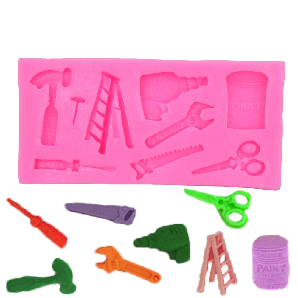 Молд силиконовый Набор инструментов 110 на 52 мм розовый Киев - изображение 3