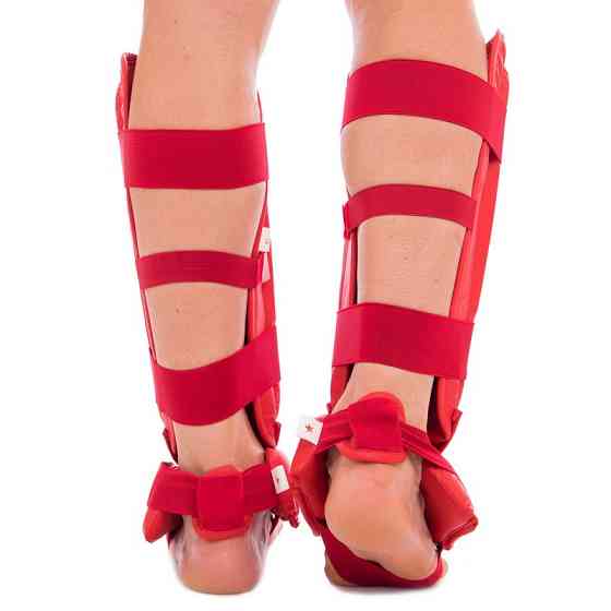 Защита голени и стопы для каратэ Zelart BO-3958 размер S-XL цвета в ассортименте Защита для боевых искусств Киев