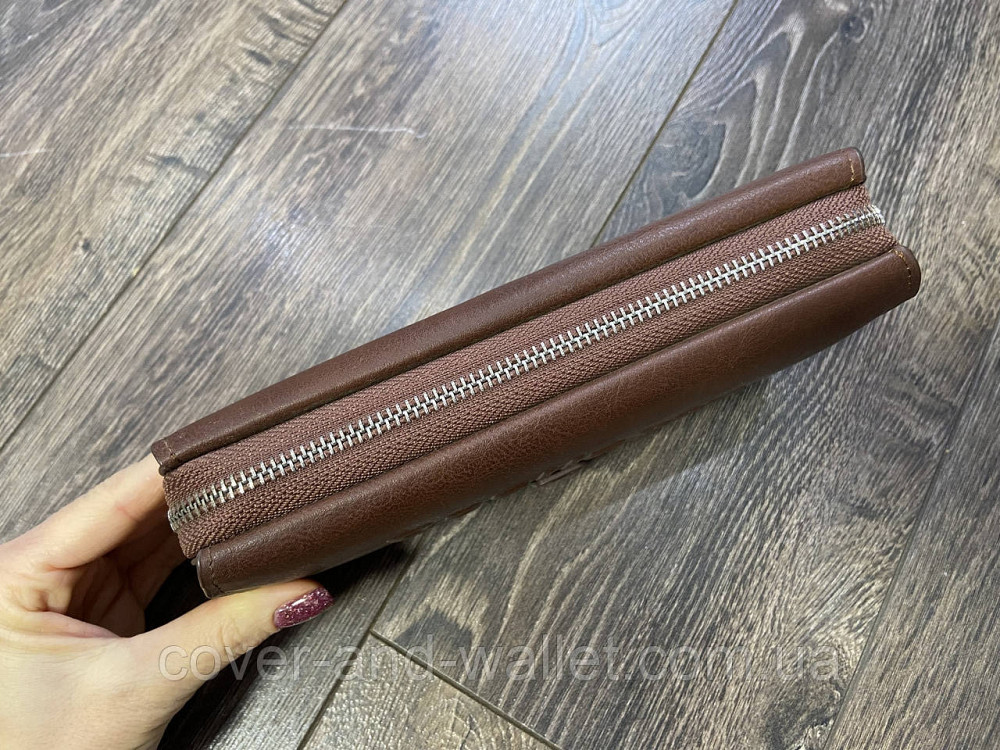 Коричневий гаманець клатч на багато карток для чоловіків та жінок Baellery Київ - фото 4