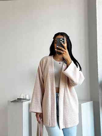 Жіночий теплий модний кардиган альпака Пісочний, 46/48 Одеса