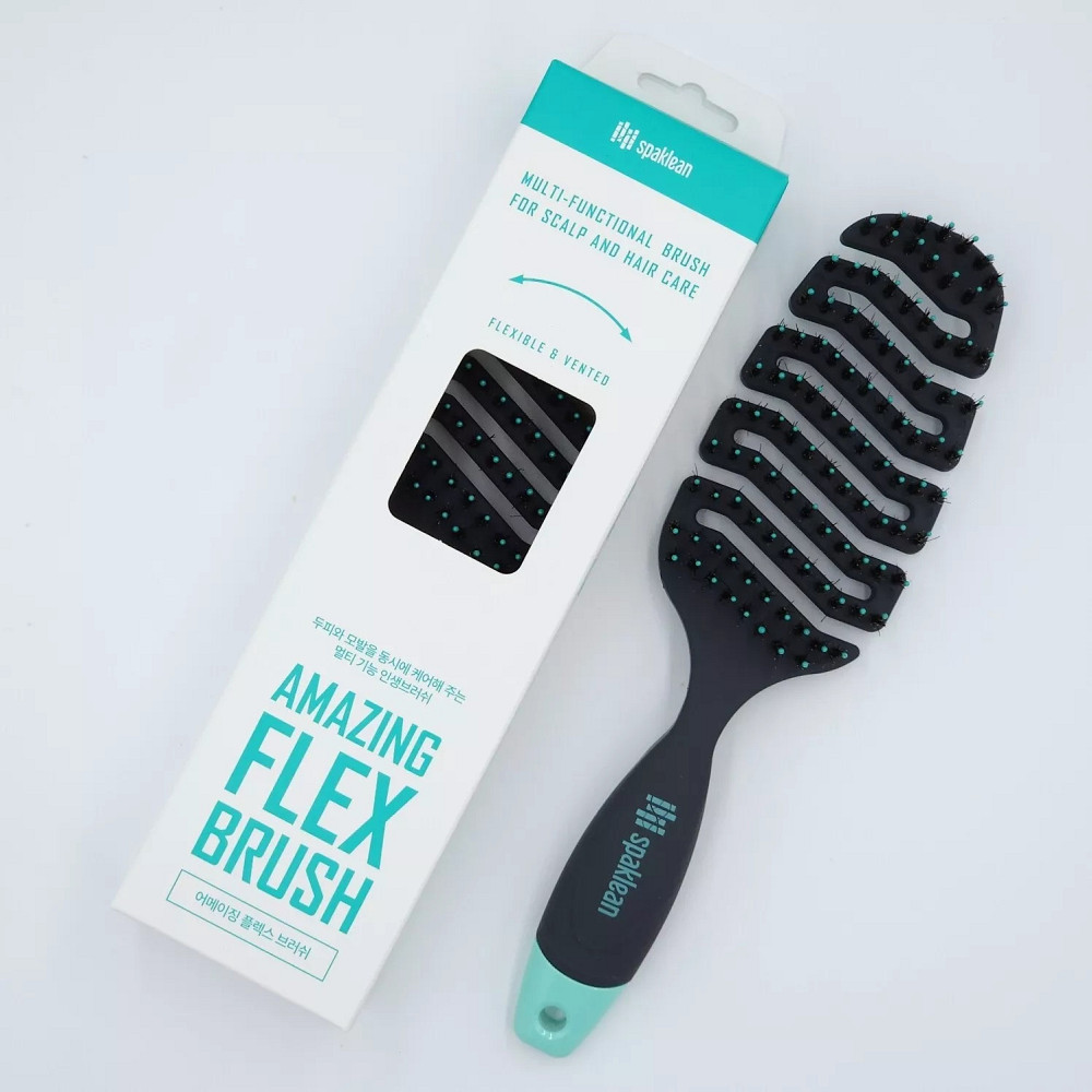 Щетка для бережного ухода и укладки волос антистатическая продувная Amazing Flex Brush Spaklean 1 шт Киев - изображение 11