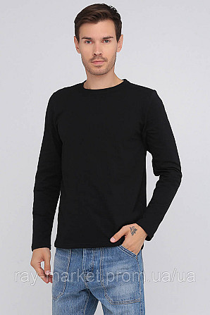 Лонгслів базовий Ray Basic чоловічий чорний (U0103М-Black) Київ - фото 1