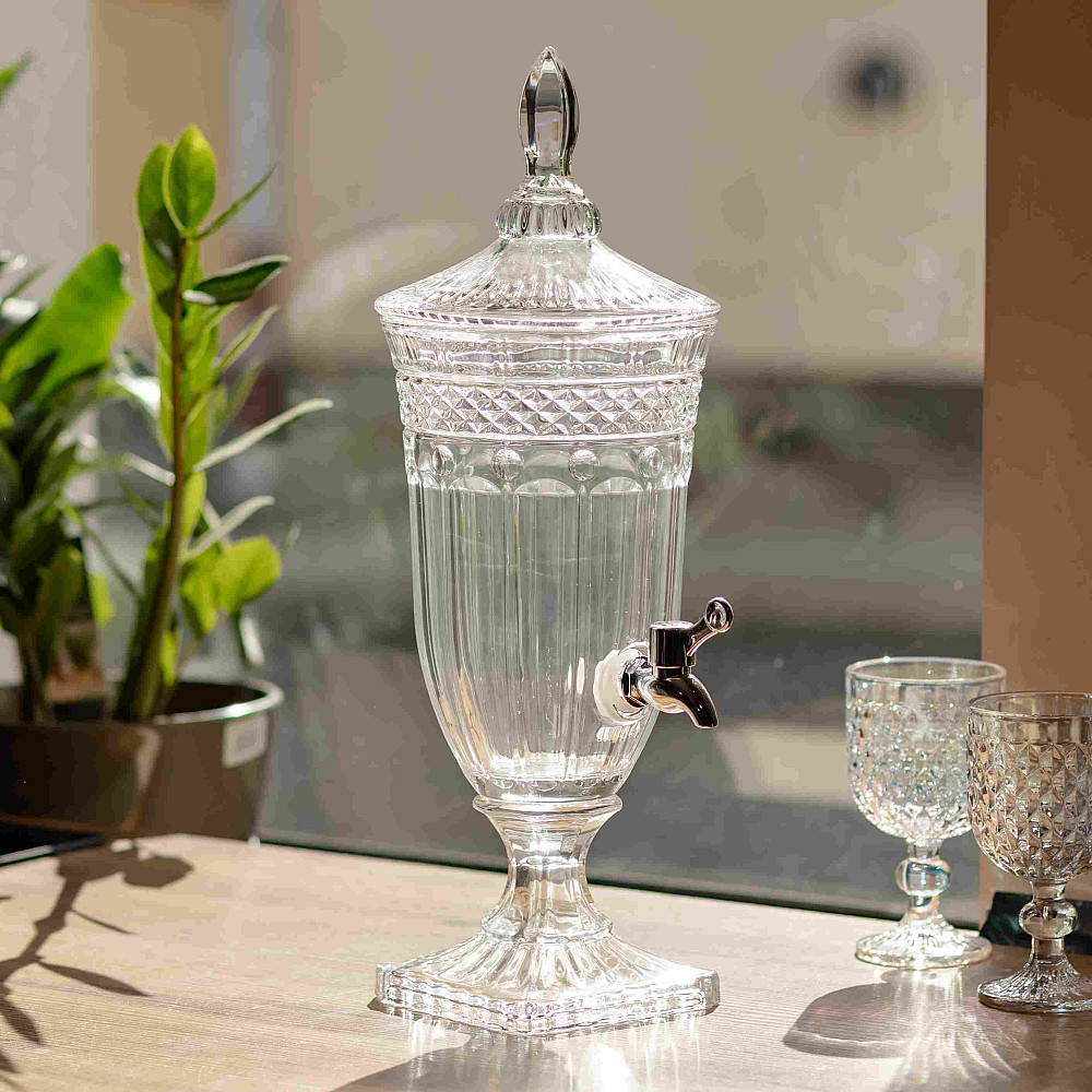 Лимонадниця Topaz Crystal 2 літри з краном HP-19-292 глечик диспенсер для води і напоїв прозорий Коломия - фото 2