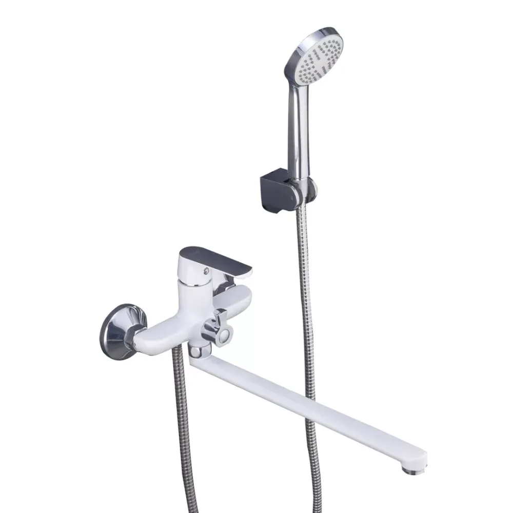 Смеситель для ванны с душевым гарнитуром Frap F2231 белый/хром Киев - изображение 1