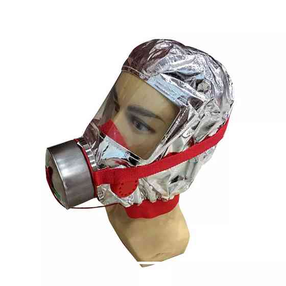 Маска противогаз из алюминиевой фольги, панорамный противогаз Fire mask защита головы от радиации IH-81 Львов
