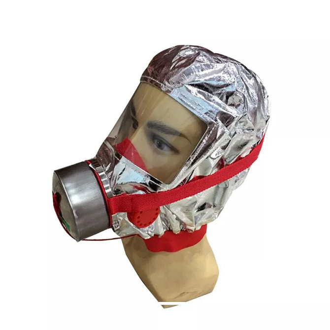 Маска противогаз из алюминиевой фольги, панорамный противогаз Fire mask защита головы от радиации IH-81 Львов - изображение 2