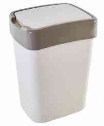 Відро для сміття 18л пластик біла троянда/какао Євро Алеана Житомир