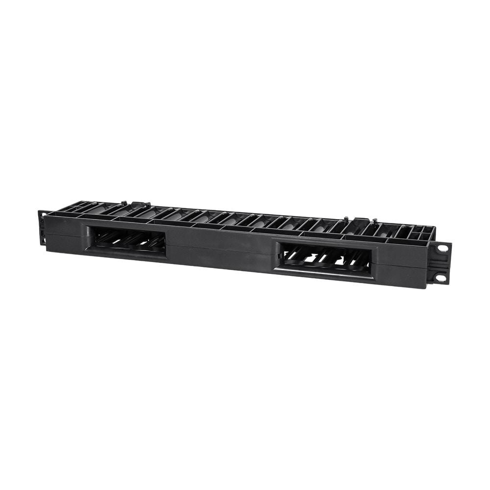 Кабельний організатор Trinix TRX-1U/CM-HP Black horizontal горизонтальний пластиковий на 12 портів для комутаційної шафи 19