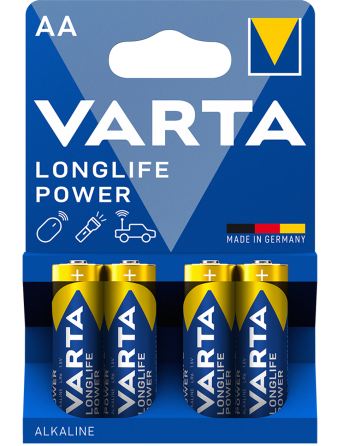 Батарейка Varta LR6/AA Longlife Power Alkaline 4 шт Дніпро