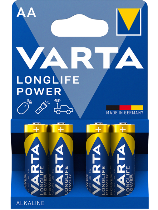 Батарейка Varta LR6/AA Longlife Power Alkaline 4шт Днепр - изображение 1